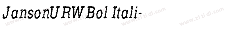 JansonURWBol Itali字体转换